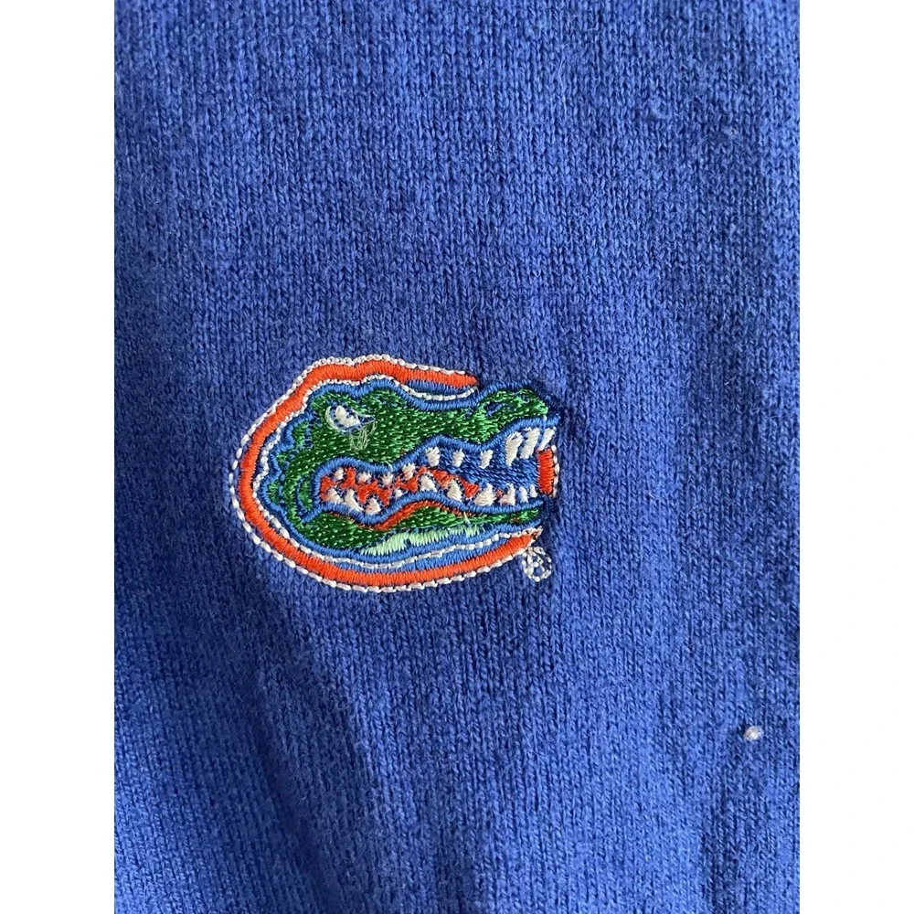 Vesi Sportswear Mens Florida Gators Quarter Zip‎ Sweater Vest Blue Merino Wool S